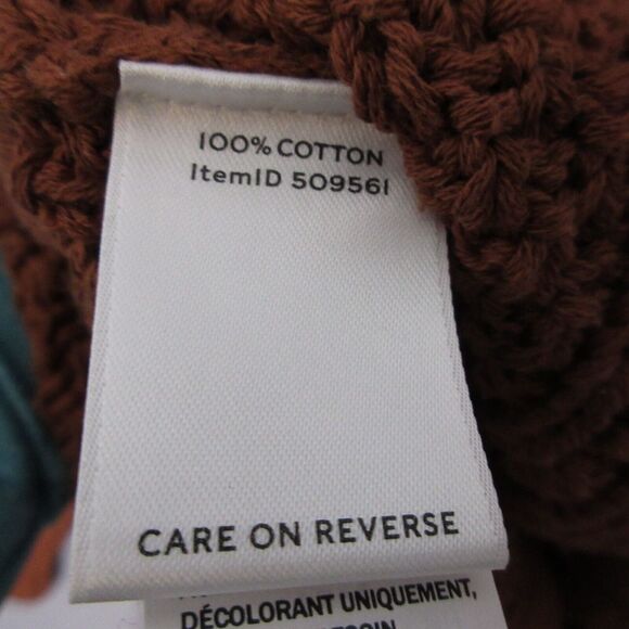 LL Bean‎ Signature Sweater Small Fisherman Cable Knit Zipper Tunic Colorblock - Picture 6 of 11